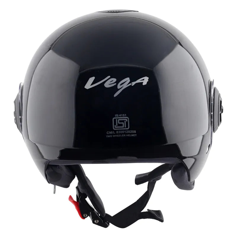 VEGA Chap Dx Sold Black Half Face Helmet