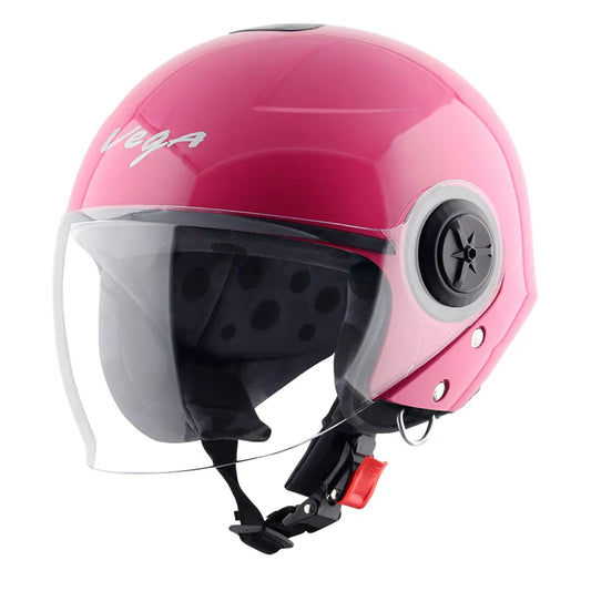 VEGA Chap Dx Sold Pink Half Face Helmet
