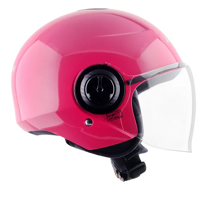 VEGA Chap Dx Sold Pink Half Face Helmet