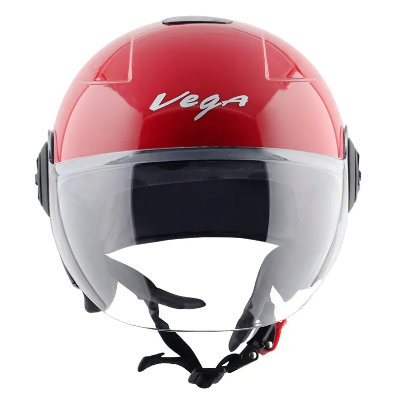 Vega Chap Dx Sold Red Half Face Helmet