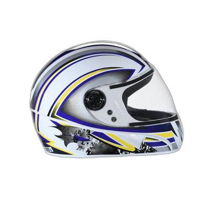 STUDDS Chrome D1 White N1 Full Face Helmet