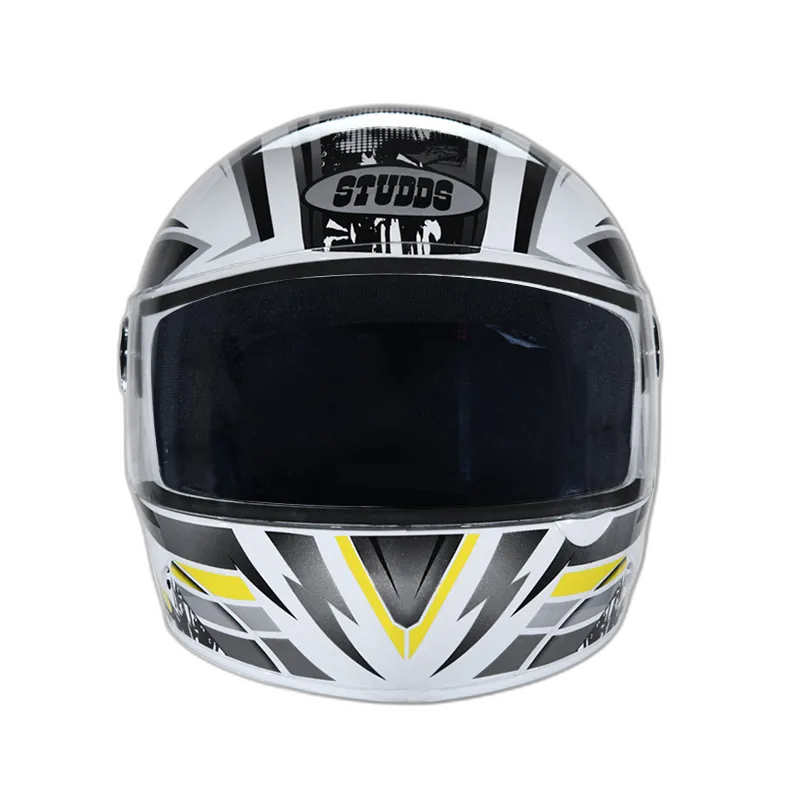 STUDDS Chrome D1 White N4 Full Face Helmet