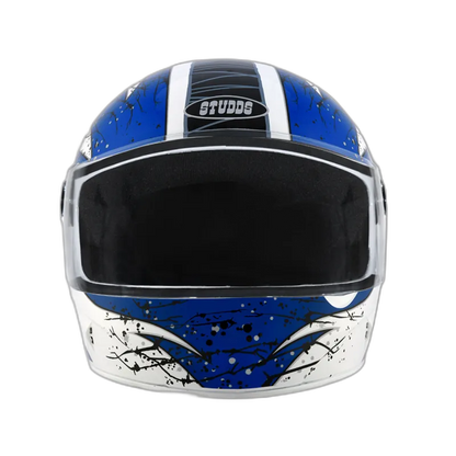STUDDS Chrome D3 White N1 Full Face Helmet