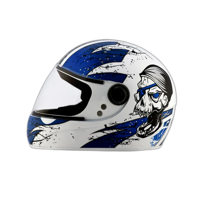 STUDDS Chrome D3 White N1 Full Face Helmet