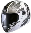 STUDDS Chrome D3 White N4 Full Face Helmet