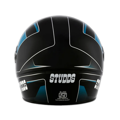 STUDDS Chrome D4 Black N1 Full Face Helmet