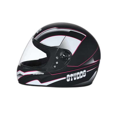 STUDDS Chrome D4 Matt Black N8 Full Face Helmet