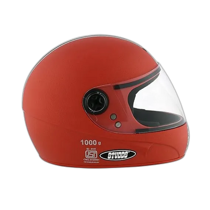 STUDDS Chrome Eco Red Full Face Helmet