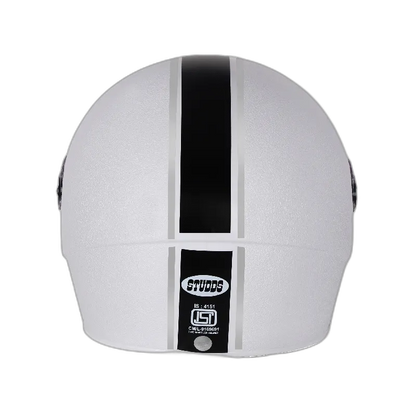 STUDDS Chrome Eco White Full Face Helmet
