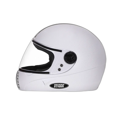 STUDDS Chrome Eco White Full Face Helmet