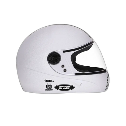 STUDDS Chrome Eco White Full Face Helmet