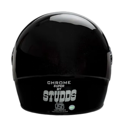 STUDDS Chrome Super Black Full Face Helmet