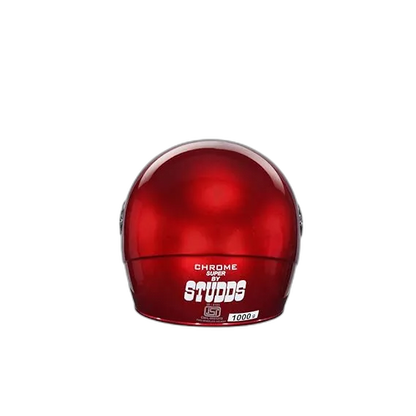 STUDDS Chrome Super Cherry Red Full Face Helmet