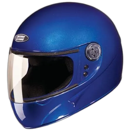 STUDDS Chrome Super Flame Blue Full Face Helmet