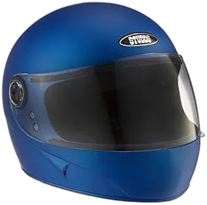 STUDDS Chrome Super Matt Blue Full Face Helmet