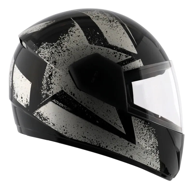 VEGA Cliff Adventure Black Silver Full Face Helmet