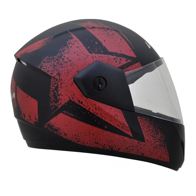 VEGA Cliff Adventure Dull Black Red Full Face Helmet