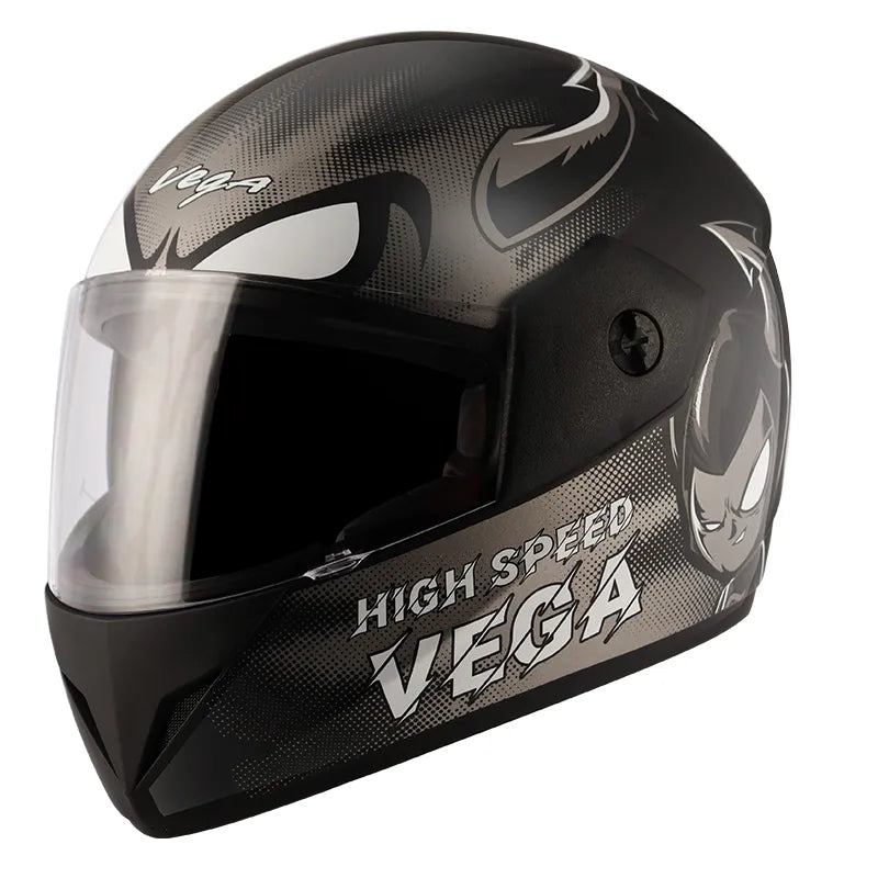 VEGA Cliff Devil Black Grey Full Face Helmet