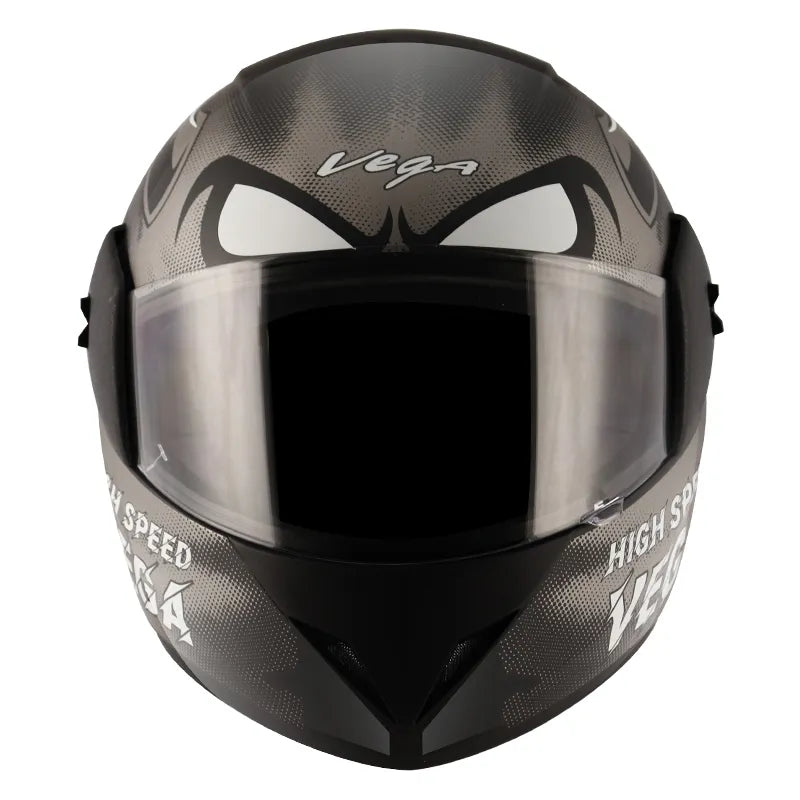 VEGA Cliff Devil Black Grey Full Face Helmet