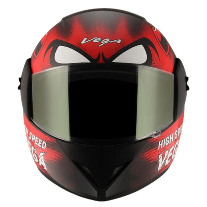 VEGA Cliff Devil Black Red Full Face Helmet