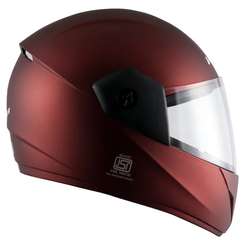 VEGA Cliff Dx Dull Burgundy Full Face Helmet
