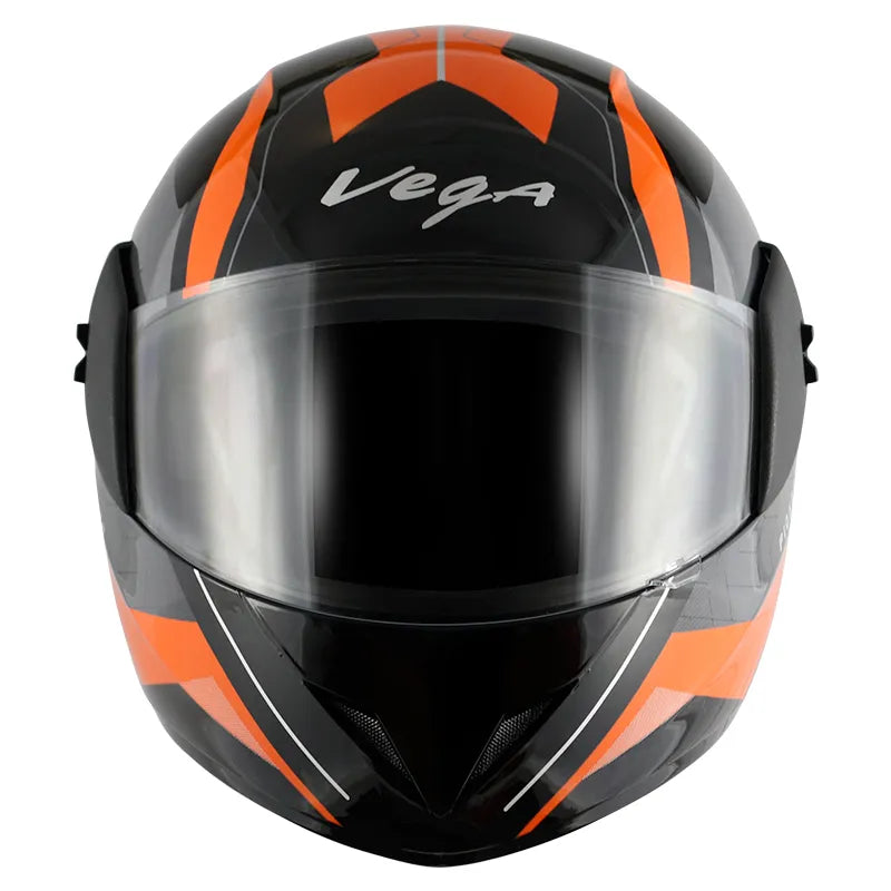 VEGA Cliff Pioneer Black Orange Full Face Helmet