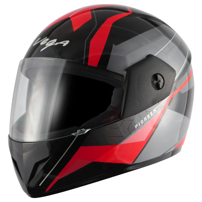 VEGA Cliff Pioneer Black Red Full Face Helmet