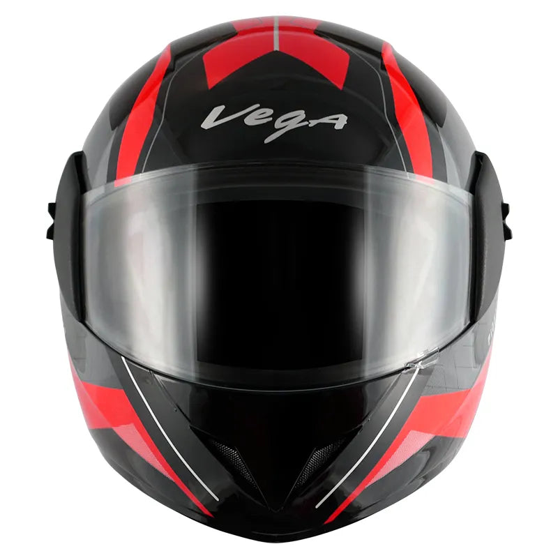 VEGA Cliff Pioneer Black Red Full Face Helmet