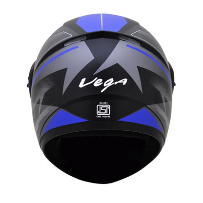 VEGA Cliff Pioneer Dull Black Blue Full Face Helmet