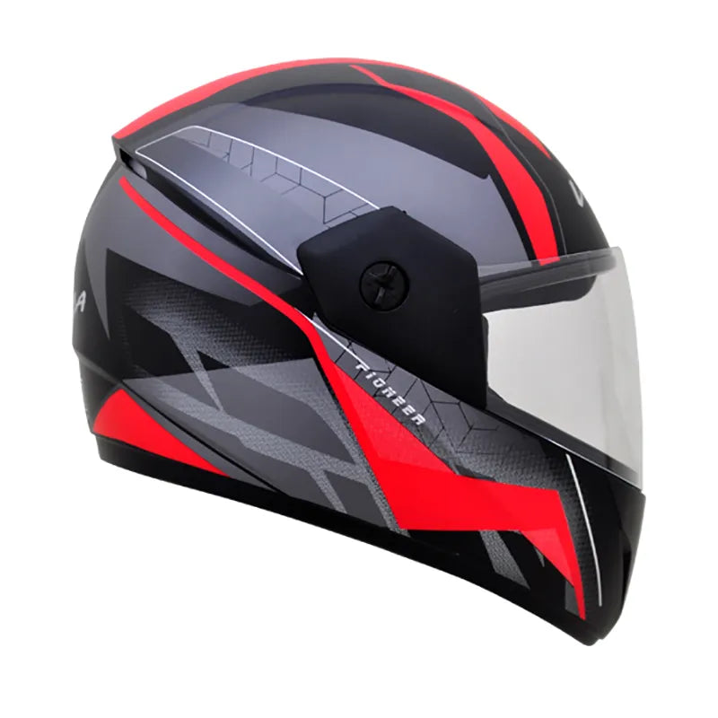 VEGA Cliff Pioneer Dull Black Red Full Face Helmet