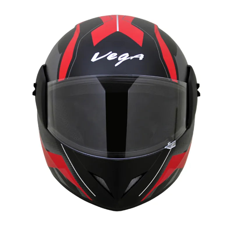 VEGA Cliff Pioneer Dull Black Red Full Face Helmet