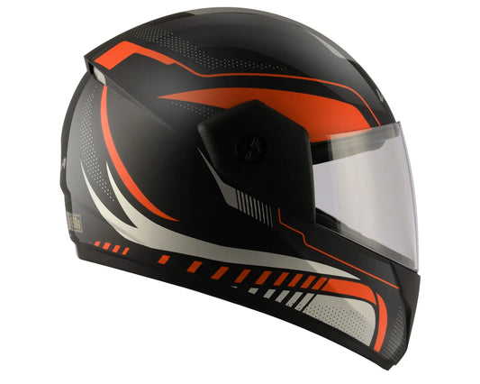 VEGA Cliff Styler Black Orange Full Face Helmet