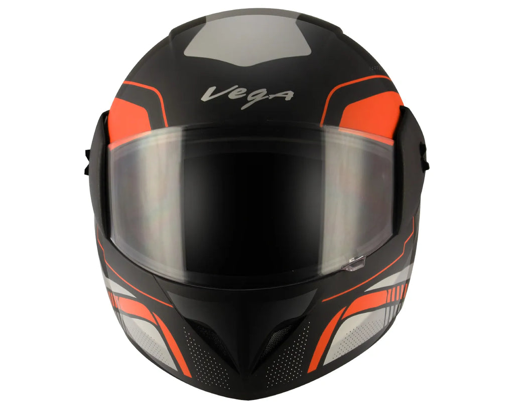 VEGA Cliff Styler Black Orange Full Face Helmet