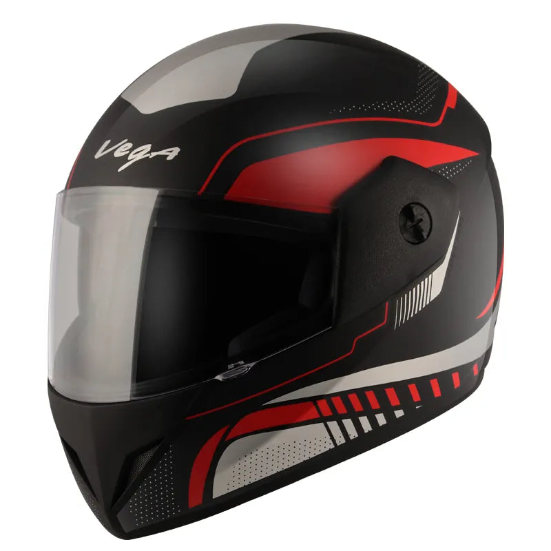 VEGA Cliff Styler Black Red Full Face Helmet