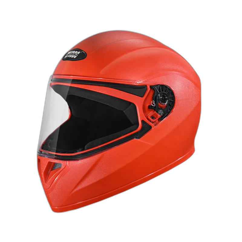 STUDDS Crest Fluorescent Orange Full Face Helmet
