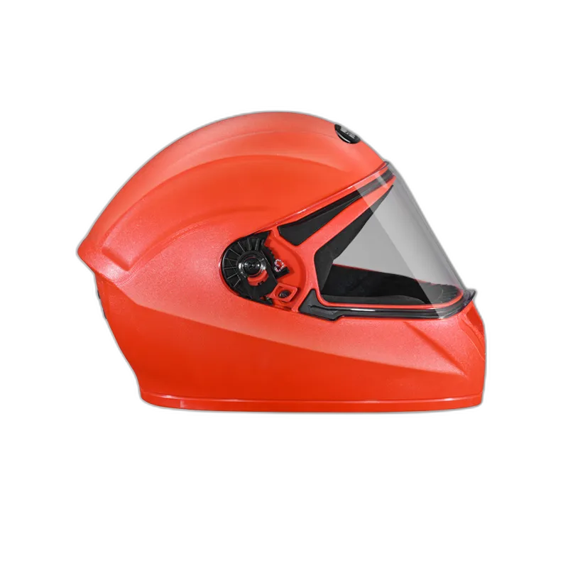 STUDDS Crest Fluorescent Orange Full Face Helmet