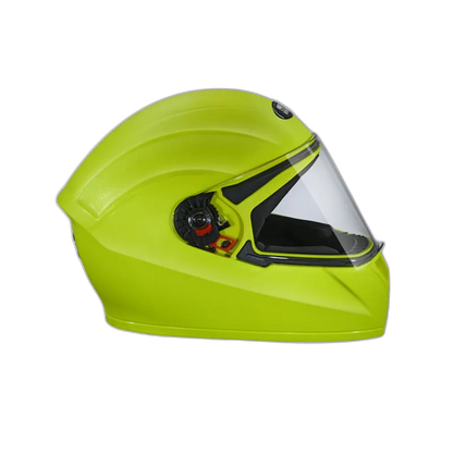 STUDDS Crest Fluorescent Yellow Full Face Helmet