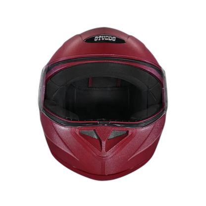STUDDS Crest Maroon Full Face Helmet