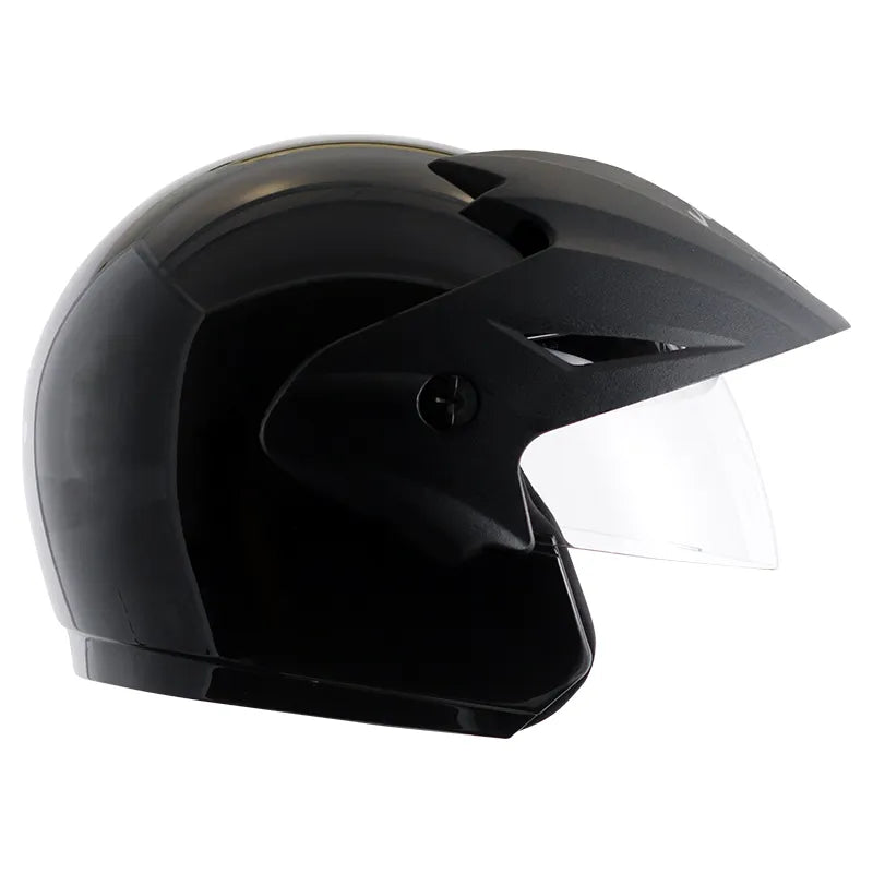 Vega Cruiser Black Half Face Helmet