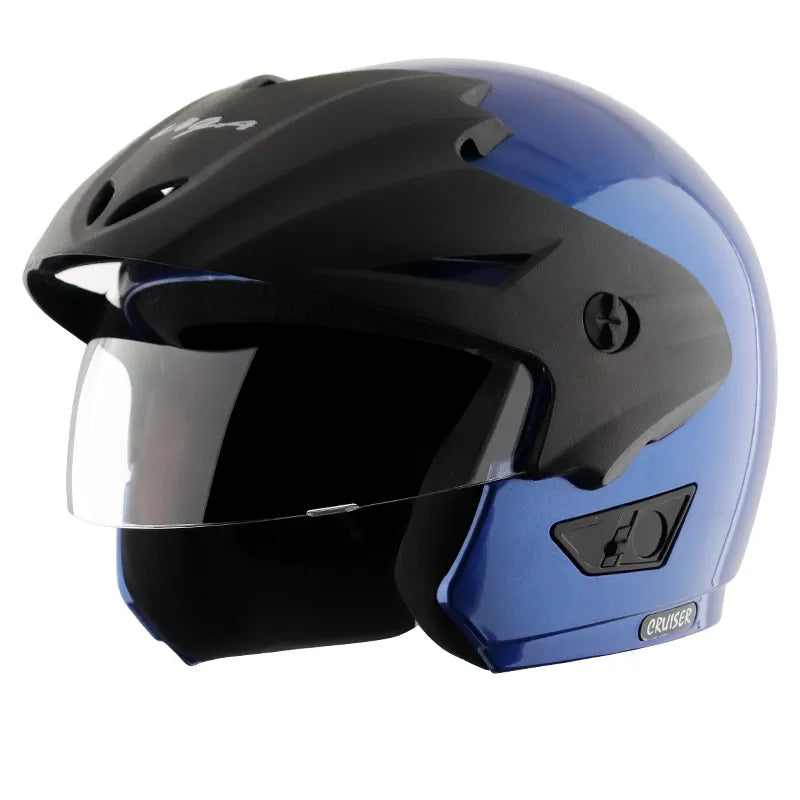 Vega Cruiser Blue Half Face Helmet