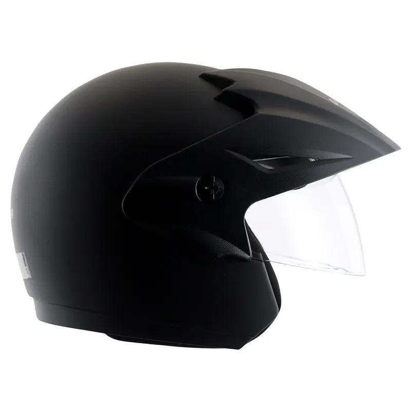 Vega Cruiser Dull Black Half Face Helmet