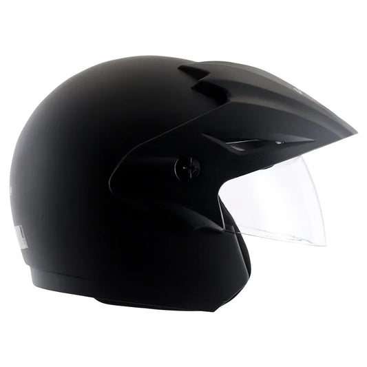 VEGA Cruiser Dull Black Half Face Helmet