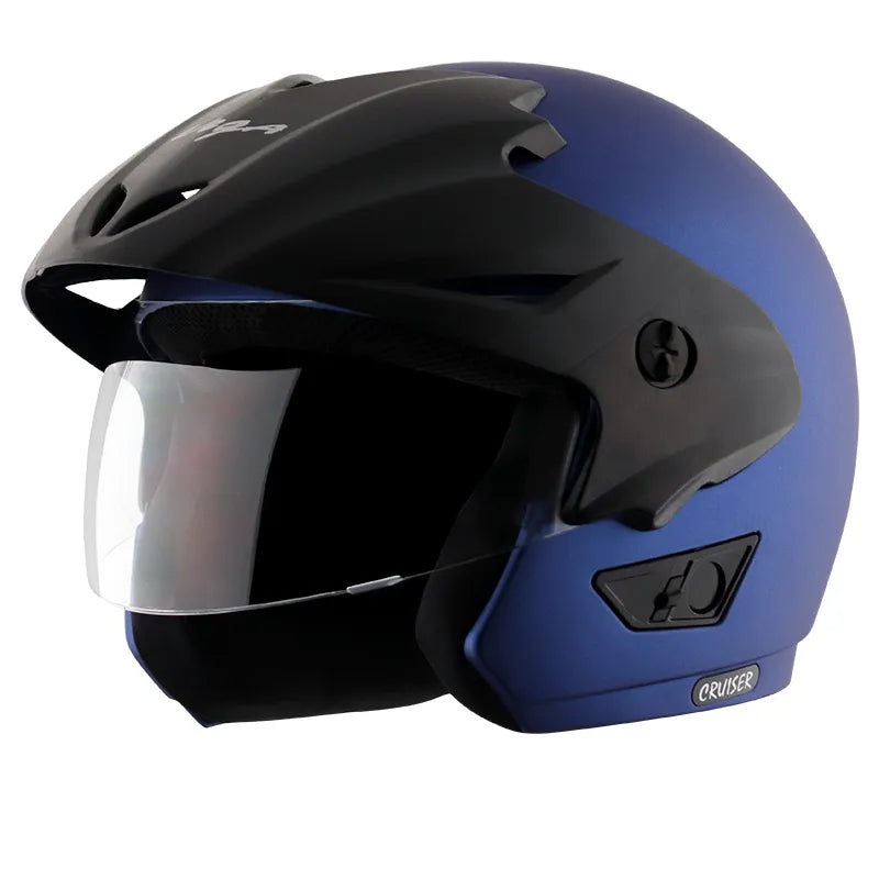 VEGA Cruiser Dull Blue Half Face Helmet