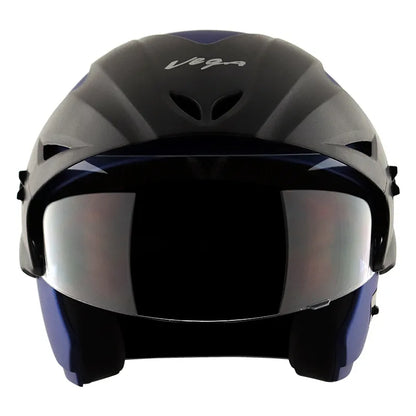 VEGA Cruiser Dull Blue Half Face Helmet