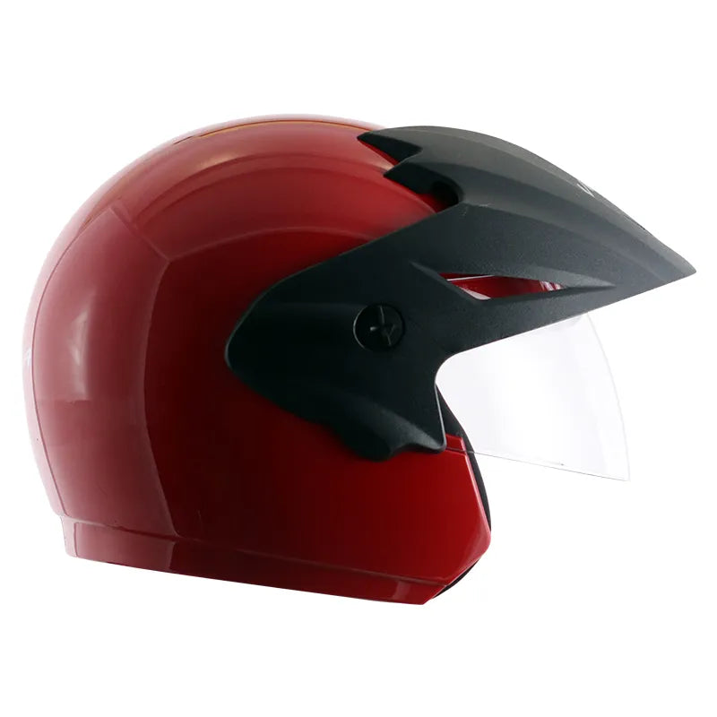 VEGA Cruiser Red Half Face Helmet