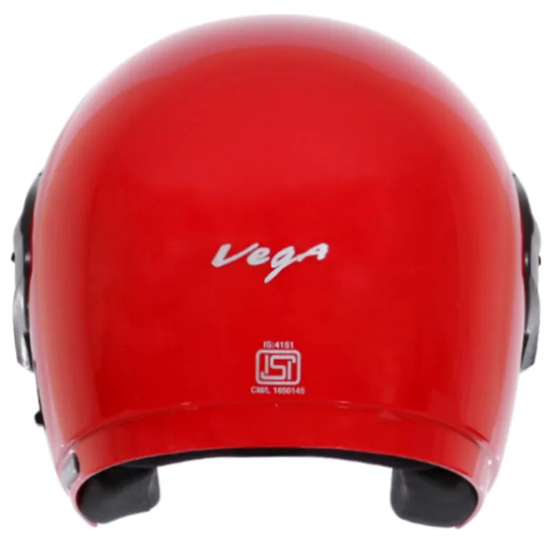 VEGA Cruiser Red Half Face Helmet