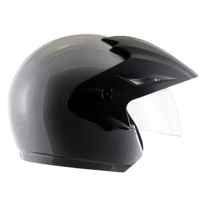 VEGA Cruiser Silver Half Face Helmet
