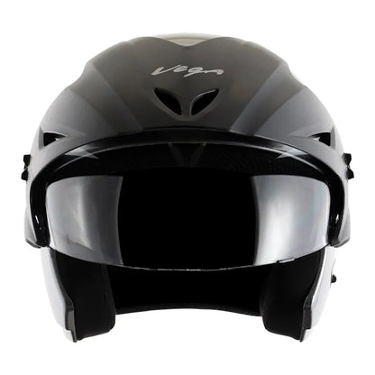 VEGA Cruiser Silver Half Face Helmet