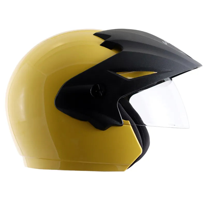 VEGA Cruiser Yellow Half Face Helmet