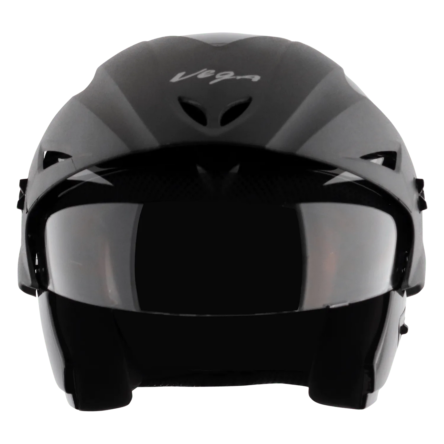 VEGA Cruiser Without Peak Black Half Face Helmet